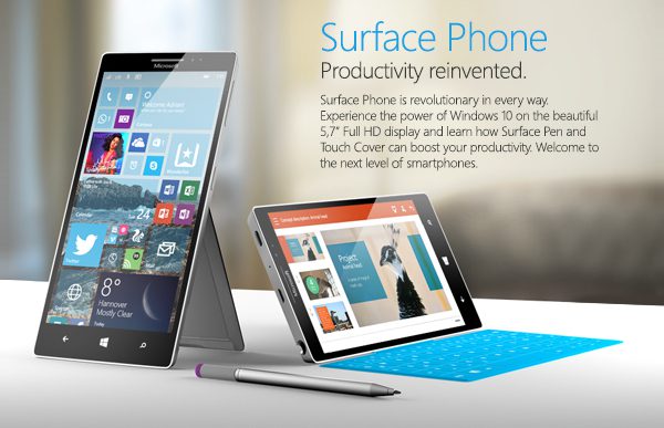 Surface Phone concept renders by Behance