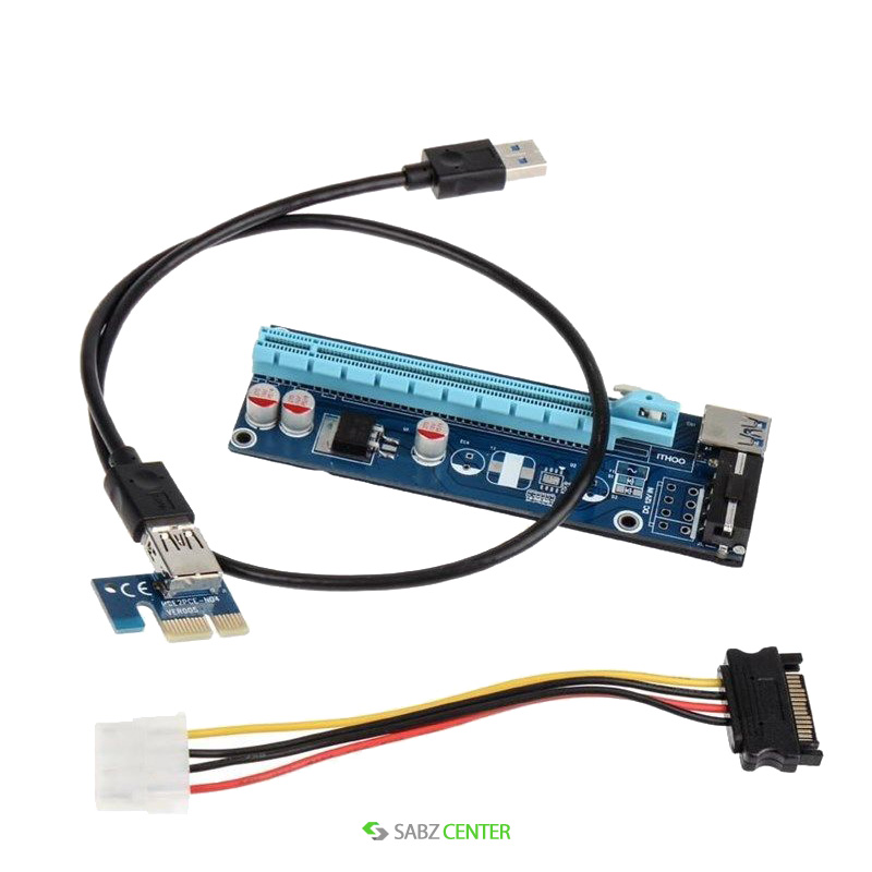رایزر گرافیک Riser تبدیل PCIe 1X به 16X با رابط کابل USB 3.0 برند Riser مدل 007