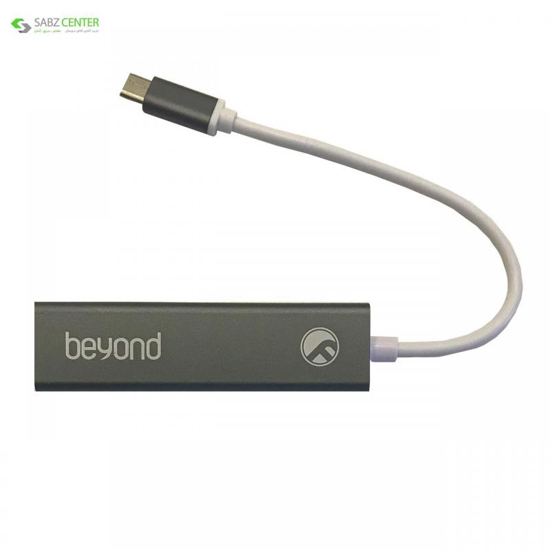 هاب سه پورت USB-C بیاند مدل BA-490 Beyond BA-490 3 Ports USB-C Hub - 0