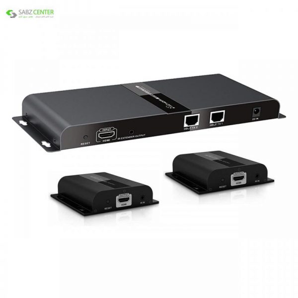 توسعه دهنده و تکرارکننده 1 به 2 HDMI لنکنگ مدل LKV312-HDbitT LKV312-HDbitT 1X2 HDMI Extender Splitter - 0