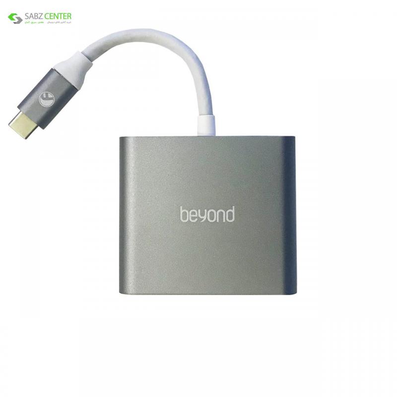 هاب سه پورت USB-C بیاند مدل BA-410 Beyond BA-410 3 Ports USB-C Hub - 0