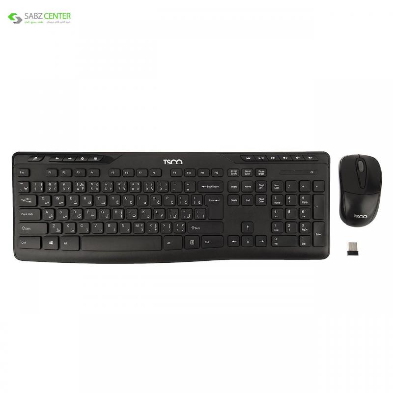 کیبورد و ماوس بی‌سیم تسکو مدل TKM 7108W TSCO TKM 7108W Wireless Keyboard and Mouse With Persian Letters - 0