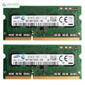 رم لپ‌تاپ DDR3 دو کاناله 1600 مگاهرتز CL11 سامسونگ مدل 1Rx8 ظرفیت 4 گیگابایت - 0