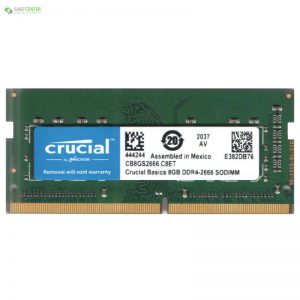 رم لپ تاپ DDR4 تک کاناله 2666 مگاهرتز CL19 کروشیال 444244 ظرفیت 8GB