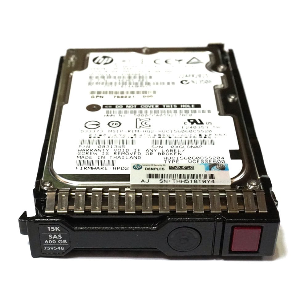 هارد سرور اچ پی HPE HDD Server 600 GB 15k 12g zero