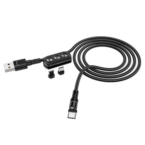 کابل تبدیل USB به لایتنینگ / USB-C / MICROUSB هوکو