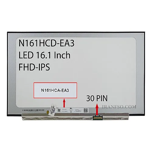 ال ای دی لپ تاپ 16.1 Innolux N161HCA-EA3 نازک مات 30 پین FHD-IPS بدون جا پیچ 361x222x3.2mm