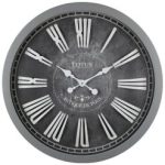 ساعت ديواری چوبی لوتوس کد W-7736-GONZALES سایز 80cm سانتیمتر رنگ طوسی
