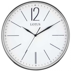ساعت ديواری فلزی لوتوس کد M-7712-NOLAN سایز 40cm سانتی متر رنگ طلایی و نقره ای
