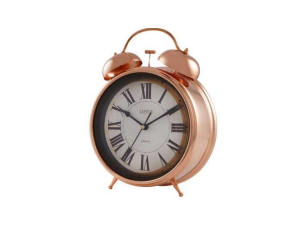 ساعت Classic Twin Bell Clock BELMONT لوتوس کد B700-ROSEGOLD سایز 32X23X8cm سانتی متر رنگ رزگلد