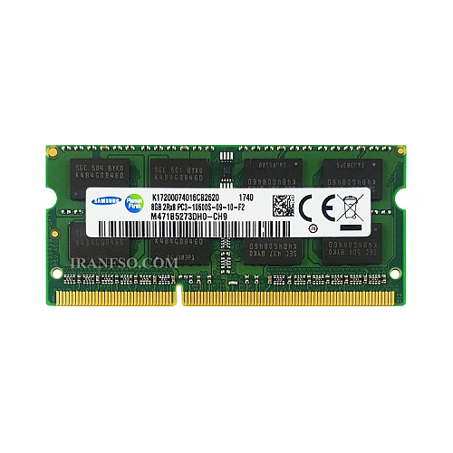 رم لپ تاپ 8 گیگ سامسونگ DDR3 1333-10600 MHz 1.5V یک سال گارانتی-با پک+یک سال گارانتی
