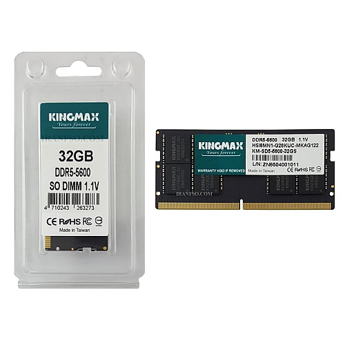رم لپ تاپ 32 گیگ KingMax DDR5-5600 MHz 1.1V گارانتی آواژنگ
