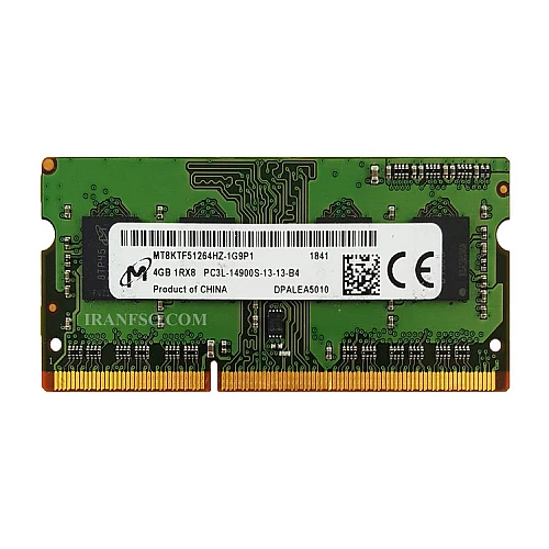 رم لپ تاپ 4 گیگ Micron Technology DDR3-PC3L-1866-14900 MHz 1.35V یکسال گارانتی+یک سال گارانتی